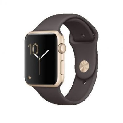 42mm Gold Aluminum Case with Cocoa Sport Band
